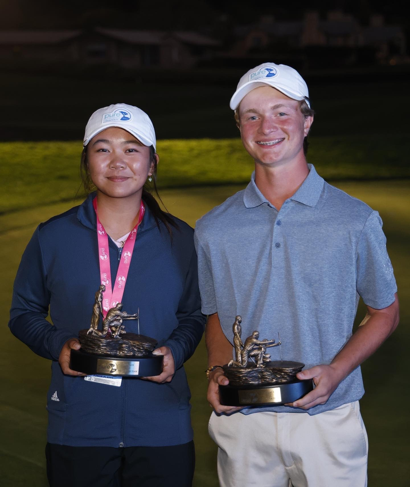 Pure Insurance Championship '22 Junior winners Megan Meng and Bryson Hughes